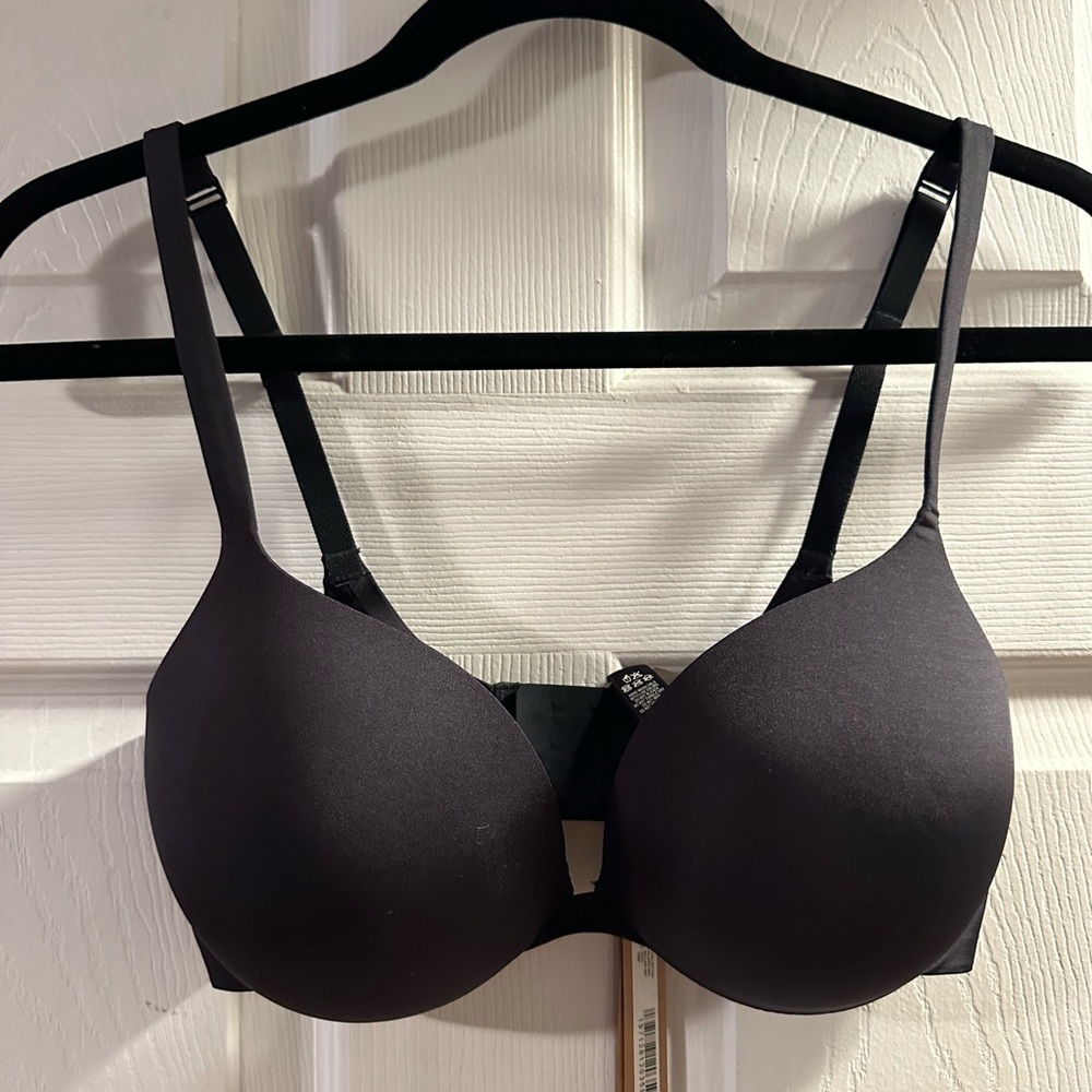 NWT Skims ultimate collection teardrop push-up plunge bra black onyx